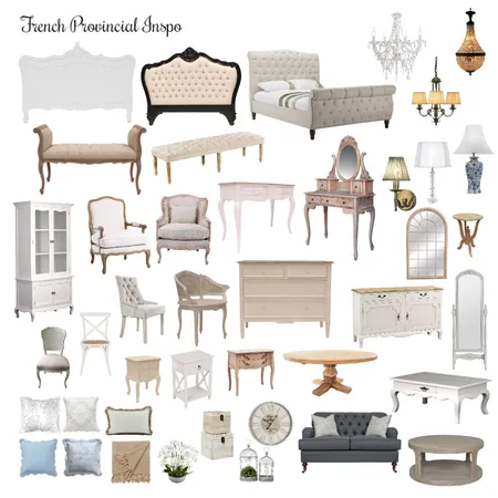 French Provincial Inspo Interior Design Mood Board by MelissaKW on Style Sourcebook