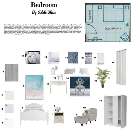 bedroom Interior Design Mood Board by Adele Shaw on Style Sourcebook