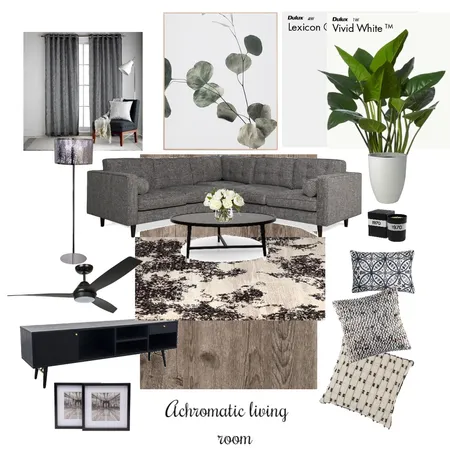 Achromatic living Interior Design Mood Board by Harford Jo Interiors on Style Sourcebook