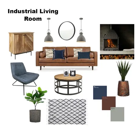 Industrial Living Room Interior Design Mood Board by whytedesignstudio on Style Sourcebook