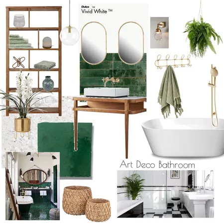 Art Deco bathroom Interior Design Mood Board by Drabflowers on Style Sourcebook
