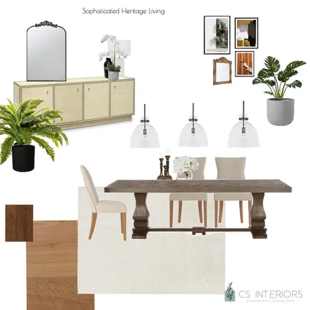 Sue Smyth Dining Room-Heritage Sophistication Interior Design Mood Board by CSInteriors on Style Sourcebook