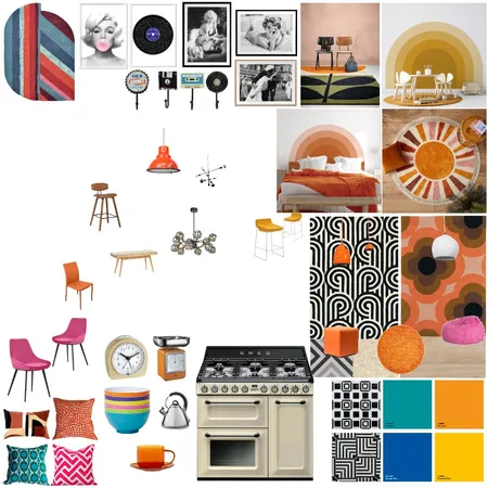 Retro Interior Design Mood Board by Samara on Style Sourcebook