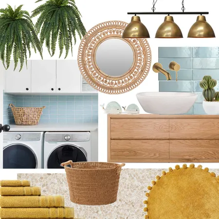 Coastal Boho bathroom & laundry Interior Design Mood Board by Jenny Blume design & feng shui on Style Sourcebook