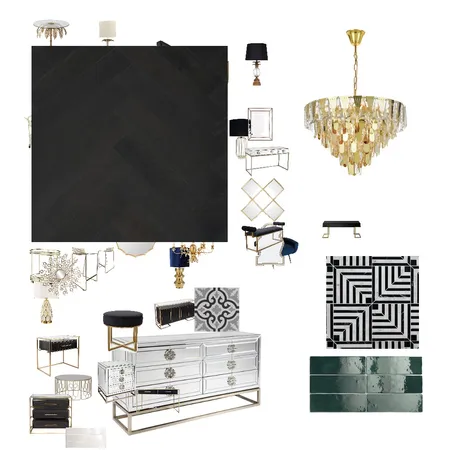 Hollywood regency Interior Design Mood Board by xLatiziax on Style Sourcebook