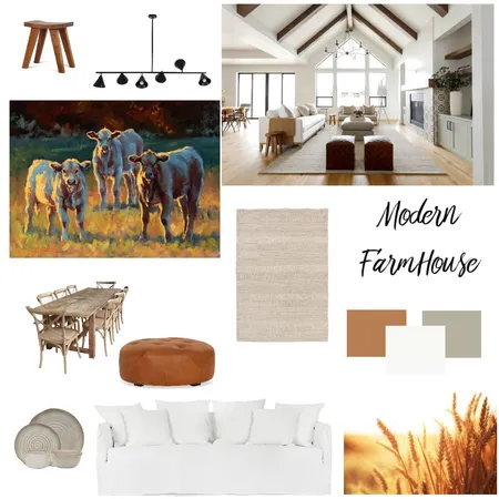 Modern Farmhouse - Module 3 Interior Design Mood Board by DI.GODLEWSKI on Style Sourcebook