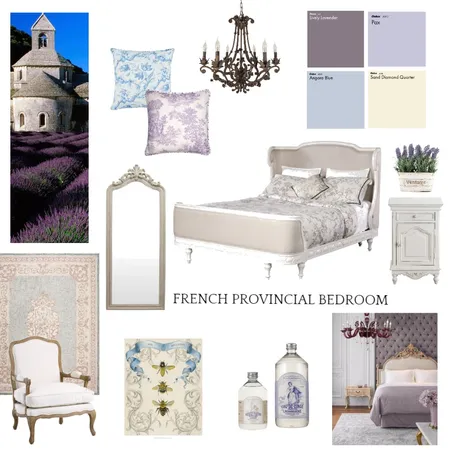 French Provincial Bedroom Interior Design Mood Board by sunnshine on Style Sourcebook