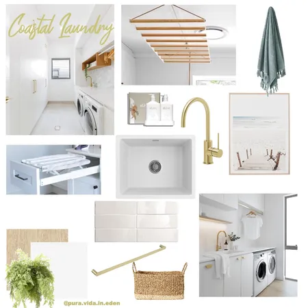 Pura Vida Coastal Laundry Interior Design Mood Board by puravidaineden on Style Sourcebook