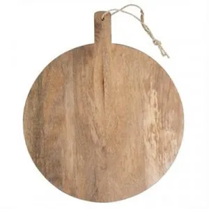 Blayney Mango Wood Round Serving Board with Handle, Medium by Casa Sano, a Platters & Serving Boards for sale on Style Sourcebook