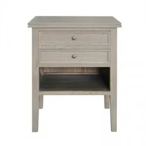 Partrack Oak Timber Bedside Table, Weathered Oak by Manoir Chene, a Bedside Tables for sale on Style Sourcebook