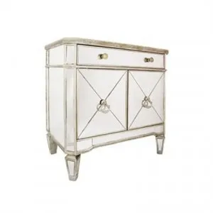 Cassidy Mirrored 2 Door 1 Drawer Accent Chest by Diaz Design, a Cabinets, Chests for sale on Style Sourcebook