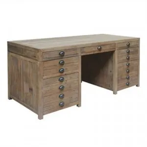 Printmakers Recycled Pine Timber Exclusive Desk, 180cm by Manoir Chene, a Desks for sale on Style Sourcebook