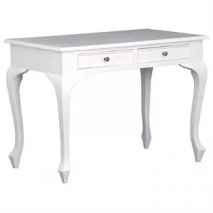 Queen Ann Mahogany Timber Desk, 105cm, White by Centrum Furniture, a Desks for sale on Style Sourcebook
