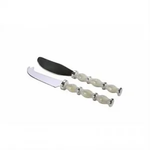 Lorenzo Enamelled Aluminium 2 Piece Cheese Knife Set, Cream by Casa Uno, a Cutlery for sale on Style Sourcebook