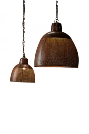 Copper Perforated Pendant Light - small by Just in Place, a Pendant Lighting for sale on Style Sourcebook