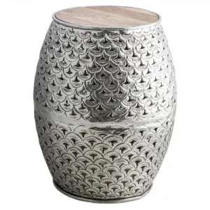Charish Timber Top Cutout Aluminium Decor Stool / Side Table by Casa Sano, a Side Table for sale on Style Sourcebook