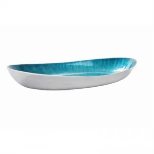 Lorenzo Enamelled Aluminium Oval Dish, Aqua by Casa Sano, a Plates for sale on Style Sourcebook