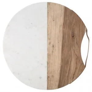 Luxe Marble & Timber Round Serving Board by Casa Sano, a Platters & Serving Boards for sale on Style Sourcebook