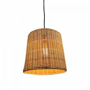 Wicker Basket Hanging Light by Fat Shack Vintage, a Pendant Lighting for sale on Style Sourcebook