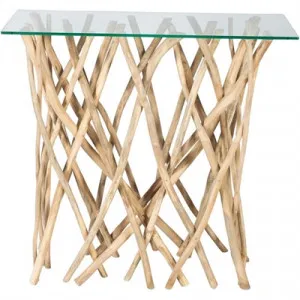 Semarang Glass & Teak Branch Console Table, 100cm by Casa Sano, a Console Table for sale on Style Sourcebook