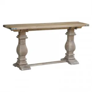 Oatley Mango Wood Pedestal Console Table, 160cm, Honey Wash by Dodicci, a Console Table for sale on Style Sourcebook