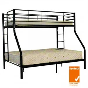 Darwin Metal Trio Bunk Bed - Black by Icon Furniture, a Kids Beds & Bunks for sale on Style Sourcebook