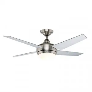 Hunter Sonic Contemporary Ceiling Fan with Light, Brushed Nickel with Grey Blades by Hunter, a Ceiling Fans for sale on Style Sourcebook