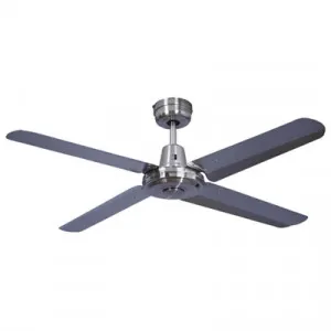 Swift Metal Ceiling Fan, 140cm/56", Brushed Chrome by Mercator, a Ceiling Fans for sale on Style Sourcebook