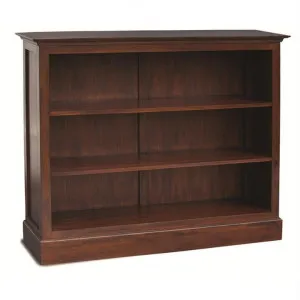 Adolf Mahogany Timber Double Shelf Lowline Bookcase,  Mahogany by Centrum Furniture, a Bookshelves for sale on Style Sourcebook