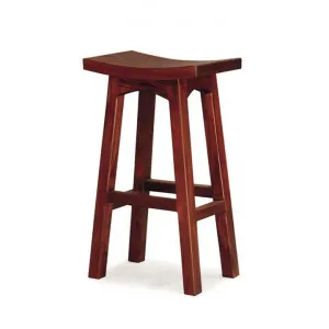 Showa Mahogany Timber Saddle Bar Stool, Mahogany by Centrum Furniture, a Bar Stools for sale on Style Sourcebook