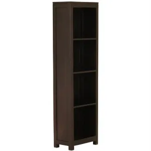 Amsterdam Solid Mahogany Timber Slim Bookcase, Chocolate by Centrum Furniture, a Bookshelves for sale on Style Sourcebook