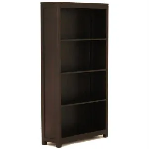 Amsterdam Solid Mahogany Timber Wide Bookcase, Chocolate by Centrum Furniture, a Bookshelves for sale on Style Sourcebook