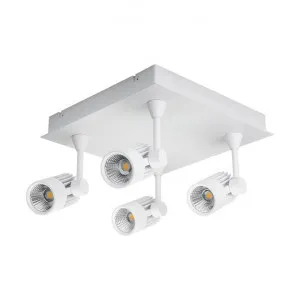 Jet LED Square Spotlight, 4 Light, 5000K, White by Domus Lighting, a Spotlights for sale on Style Sourcebook