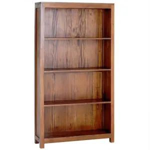 Amsterdam Solid Mahogany Timber Wide Bookcase - Light Pecan by Centrum Furniture, a Bookshelves for sale on Style Sourcebook
