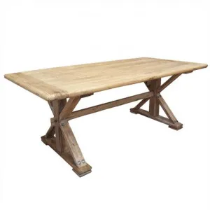 Winton Reclaimed Elm Timber Dining Table, 300cm, Natural by Conception Living, a Dining Tables for sale on Style Sourcebook