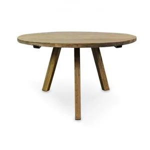 Nat Reclaimed Elm Timber Round Dining Table, 125cm, Natural by Conception Living, a Dining Tables for sale on Style Sourcebook