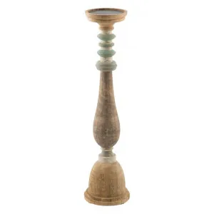 Cottesloe Mango Wood Pillar Candle Holder, Medium by Casa Uno, a Candle Holders for sale on Style Sourcebook
