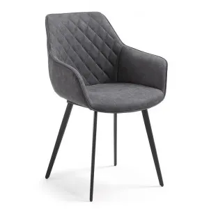 Arden PU Leather Dining Armchair, Graphite by El Diseno, a Dining Chairs for sale on Style Sourcebook