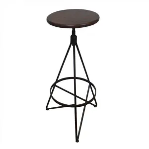 Ronan Metal Frame 75cm Bar Stool with Timber Seat by Chateau Legende, a Bar Stools for sale on Style Sourcebook