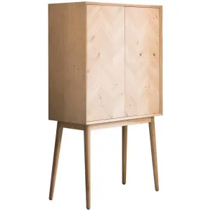 Viterbo Wooden 2 Door Cocktail Cabinet by Hudson Living, a Wine Racks for sale on Style Sourcebook