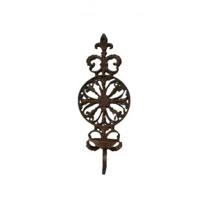 Mandara Cast Iron Wall Mount Candle Holder, Antique Rust by Mr Gecko, a Candle Holders for sale on Style Sourcebook