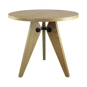 Replica Jean Prouve Round Dining Table, 80cm, Natural by Conception Living, a Dining Tables for sale on Style Sourcebook