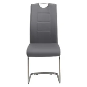 Atlant Faux Leather Dining Chair, Grey by Viterbo Modern Furniture, a Dining Chairs for sale on Style Sourcebook