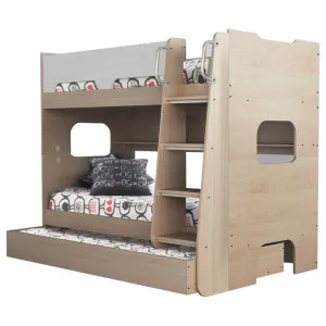 Sidney Bunk Bed with Shelf & Trundle, Single by Intelligent Kids, a Kids Beds & Bunks for sale on Style Sourcebook