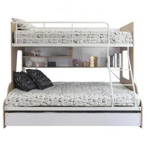Tiffany Bunk Bed with Trundle, Trio, Sonoma Oak / White by Intelligent Kids, a Kids Beds & Bunks for sale on Style Sourcebook