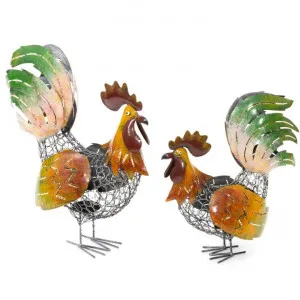 Cohen 2 Piece Metal Rooster Candle Holder Set by CHL Enterprises, a Candle Holders for sale on Style Sourcebook