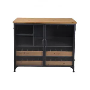 Taylor Commercial Grade Industrial Iron Low Wine Cabinet by Superb Lifestyles, a Wine Racks for sale on Style Sourcebook