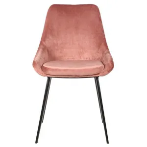 Domo Velvet Fabric Dining Chair, Blush by Maison Furniture, a Dining Chairs for sale on Style Sourcebook