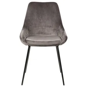 Domo Velvet Fabric Dining Chair, Grey by Maison Furniture, a Dining Chairs for sale on Style Sourcebook