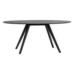 Carol Wooden Oval Dining Table, 180cm, Black by FLH, a Dining Tables for sale on Style Sourcebook